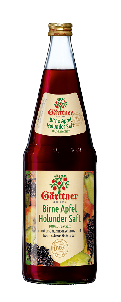 Birne Apfel Holunder Saft